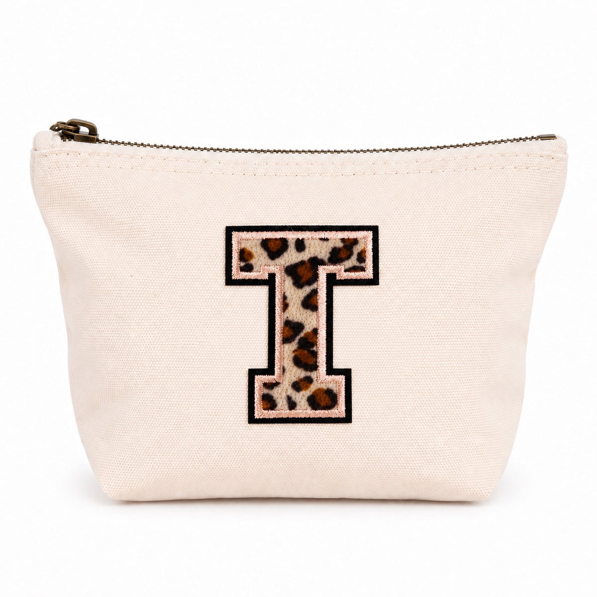 Leo Initiale Beige Kosmetiktasche S • A–Z • Reise & Geschenkidee Buchstaben
