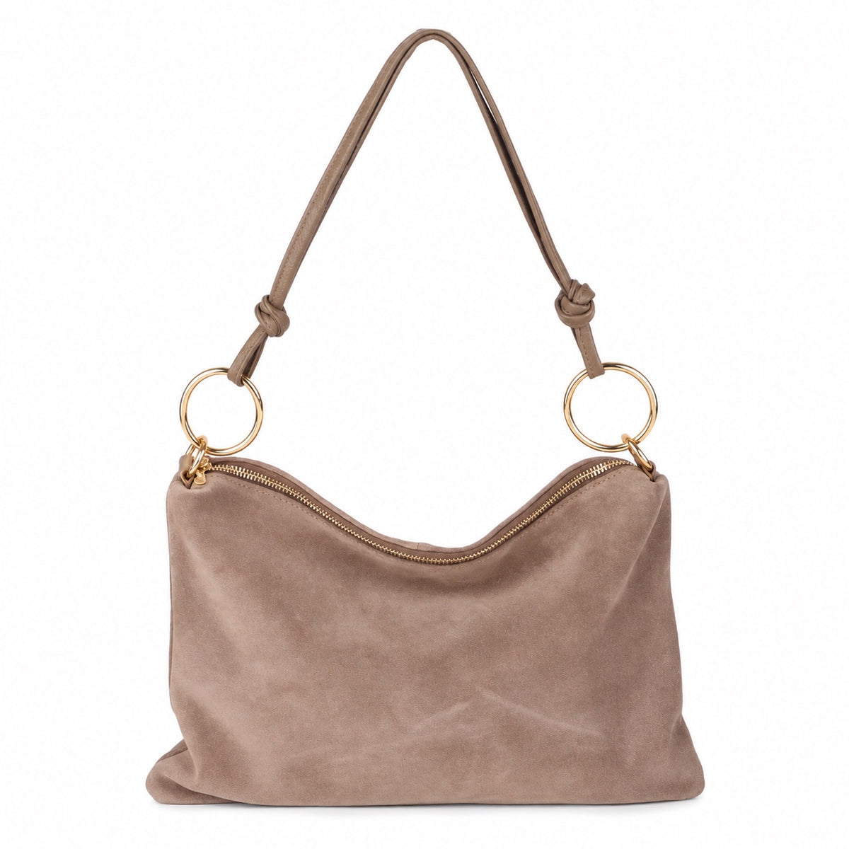 Damen Wildleder Schultertasche Echtleder S-L Made in Italy Crossbody Handtasche Tasche