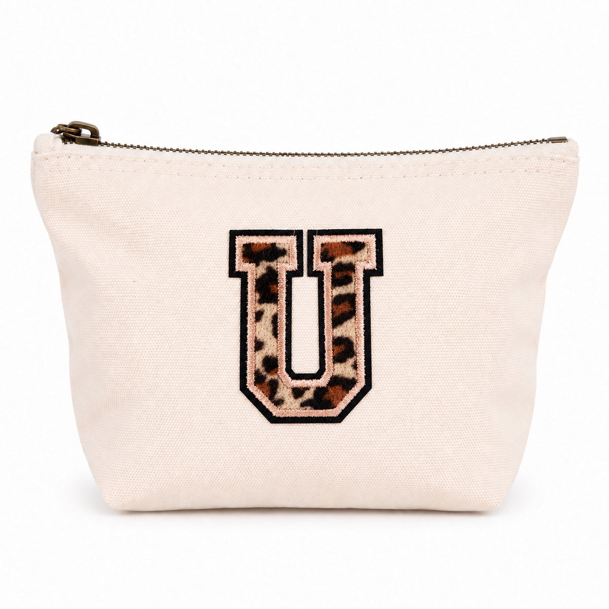 Leo Initiale Beige Kosmetiktasche S • A–Z • Reise & Geschenkidee Buchstaben
