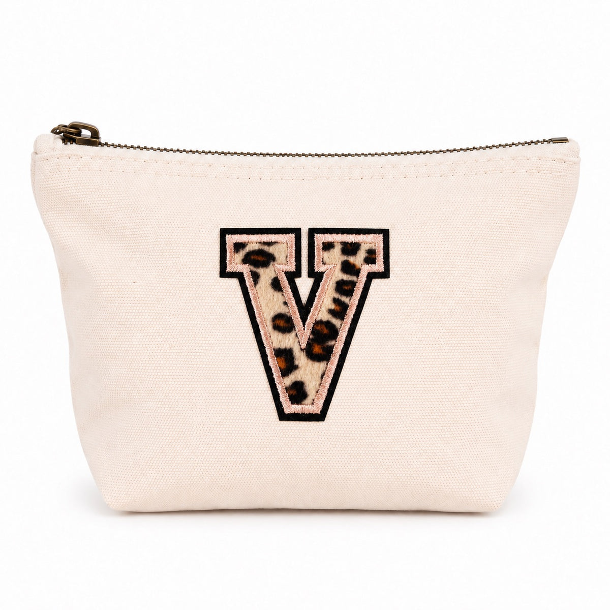 Leo Initiale Beige Kosmetiktasche S • A–Z • Reise & Geschenkidee Buchstaben