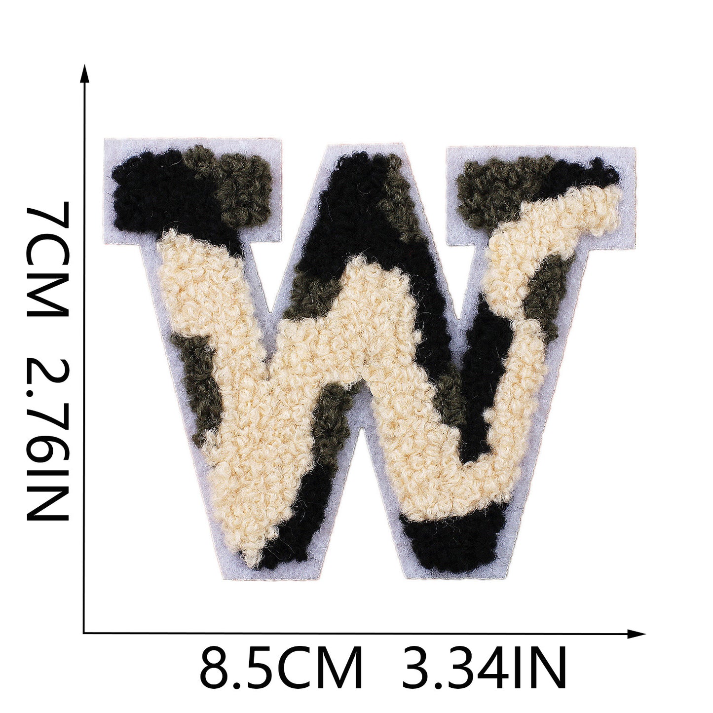 Camouflage Buchstaben A–Z Chenille Aufnäher | Zum Aufbügeln oder Annähen | 7 cm DIY Patch