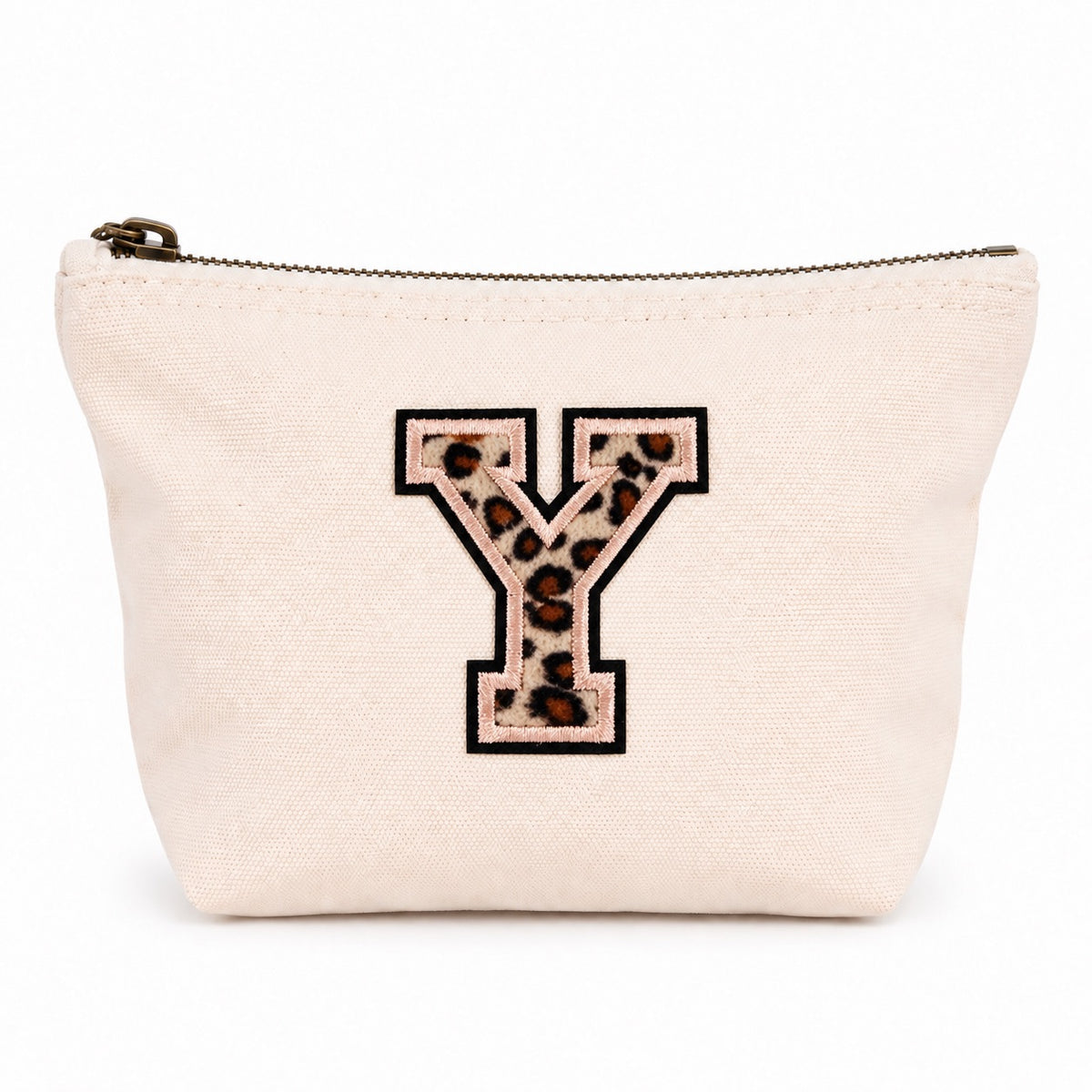 Leo Initiale Beige Kosmetiktasche S • A–Z • Reise & Geschenkidee Buchstaben