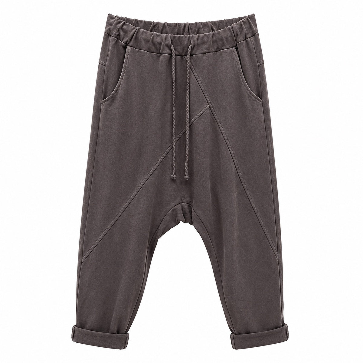 Wiya Damen Jogpants Baggy Boyfriend Hose Baumwolle Stretch One Size 38–40 schwarz