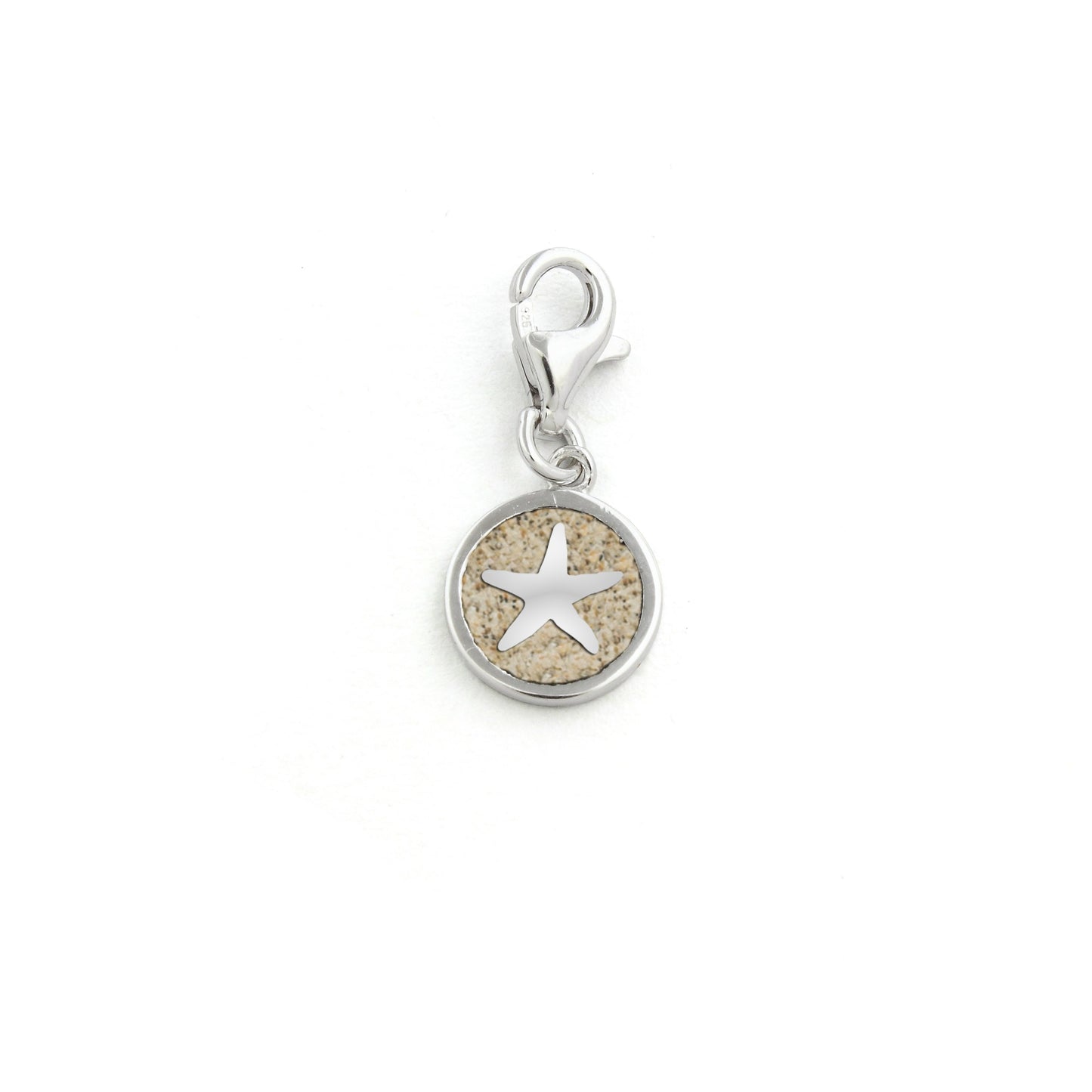 DUR 925 Silber Schmuck Charm "Strandsand" F156 Anhänger mit Sand