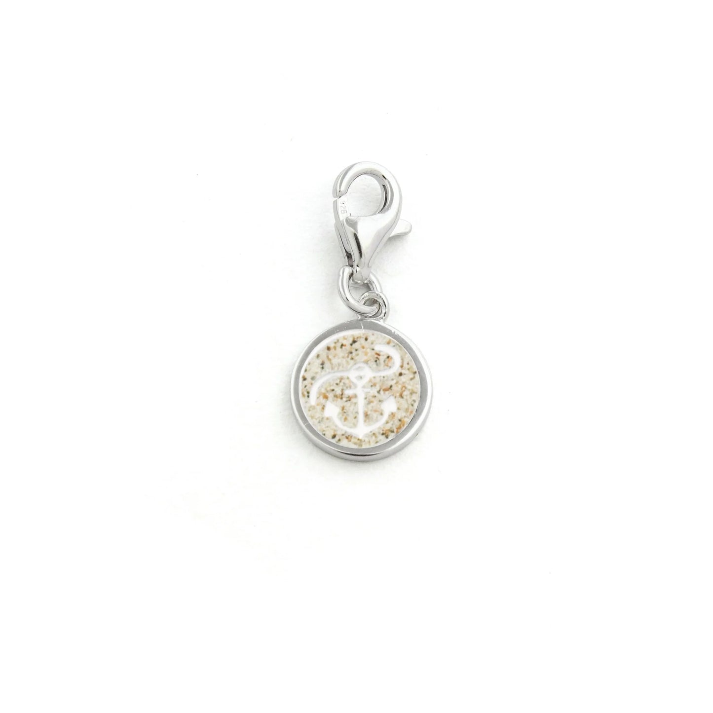 DUR 925 Silber Schmuck Charm "Strandsand" F156 Anhänger mit Sand