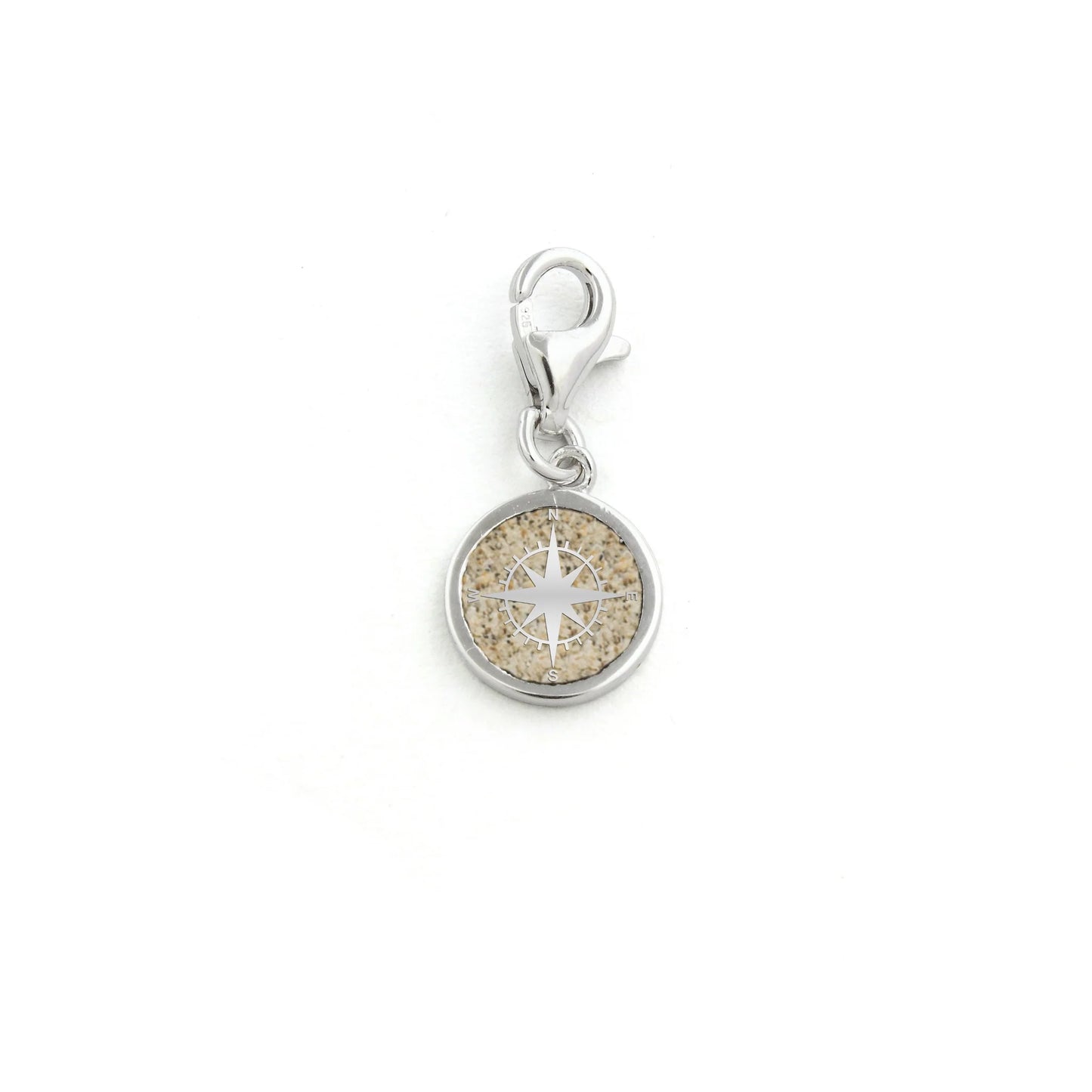 DUR 925 Silber Schmuck Charm "Strandsand" F156 Anhänger mit Sand