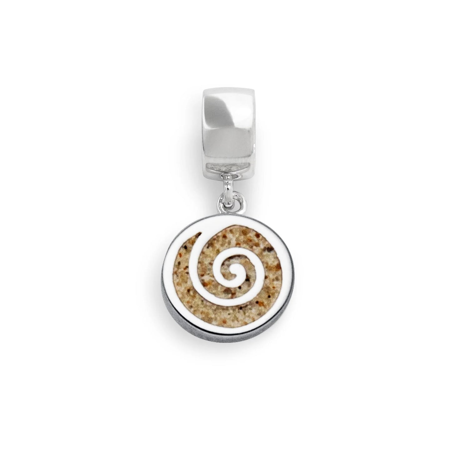 DUR 925 Silber Schmuck Charm "Strandsand" F161 Anhänger mit Sand