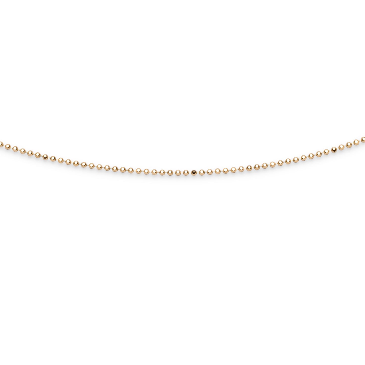 DUR 925 Silber Schmuck Kette "Kugel" 1,8 mm, geschliffen, vergoldet, K2190