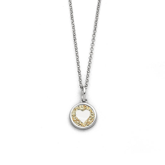 DUR 925 Silber Schmuck Kette "Herz 2.0" K2965 rhodiniert Erbskette