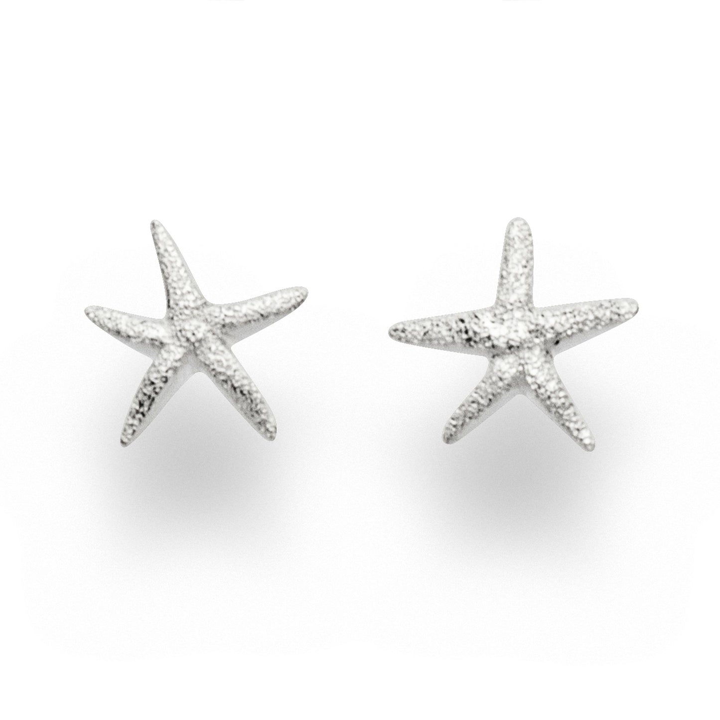 DUR Silber Schmuck Ohrring Ohrstecker "Seestern gefrostet" klein O5152