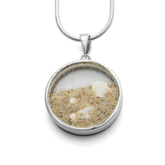 DUR 925 Silber Schmuck Anhänger "Sandsturm" mit Strandsand P2936
