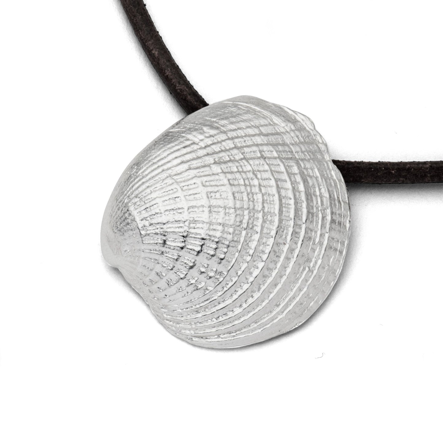 DUR Silber Schmuck Anhänger "Herzmuschel" P3027 Extra Groß