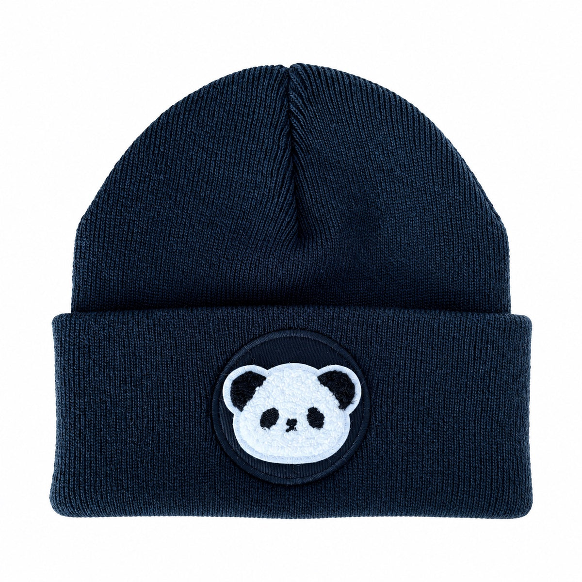 Bamboo Panda Face Beanie Schwarz – Warme Unisex Mütze für Kinder Schüler Damen Grau