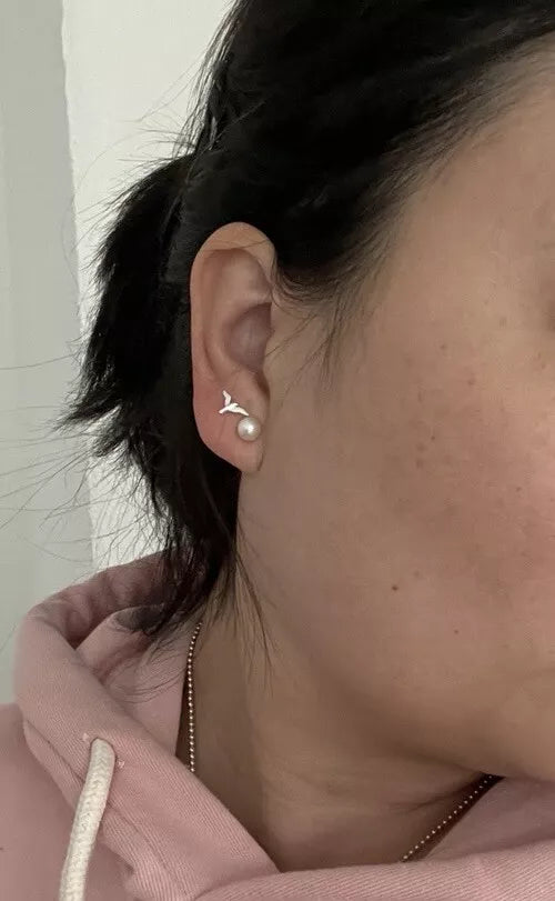 DUR 925er Sterling Silber Schmuck Ohrstecker Möwe poliert O4689