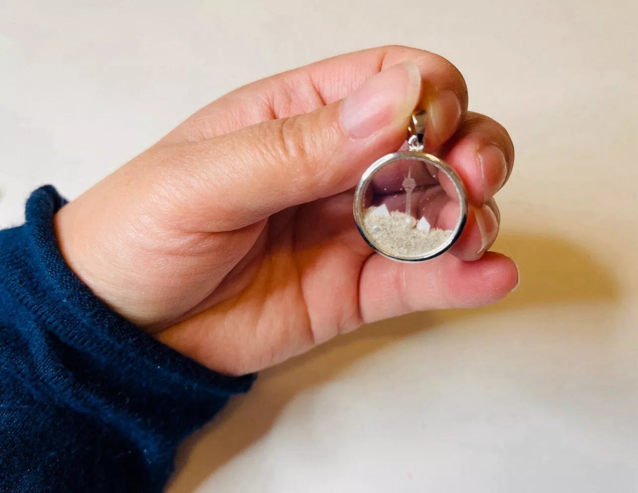 DUR Silber Schmuck Anhänger mit Sand Perlen Düsseldorf Exklusiv P3920