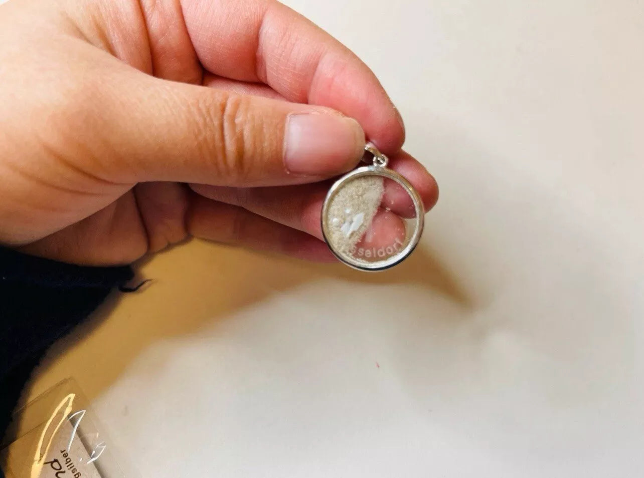 DUR Silber Schmuck Anhänger mit Sand Perlen Düsseldorf Exklusiv P3920