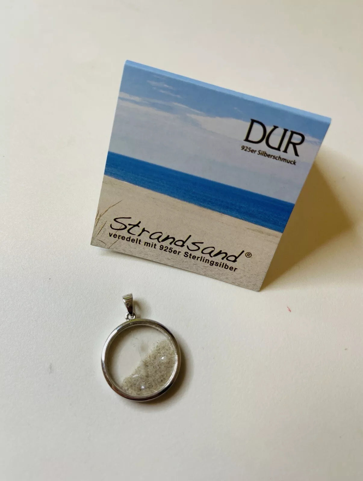 DUR Silber Schmuck Anhänger mit Sand Perlen Düsseldorf Exklusiv P3920